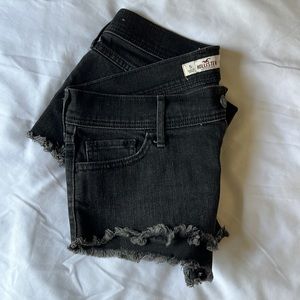 Black hollister jean shorts